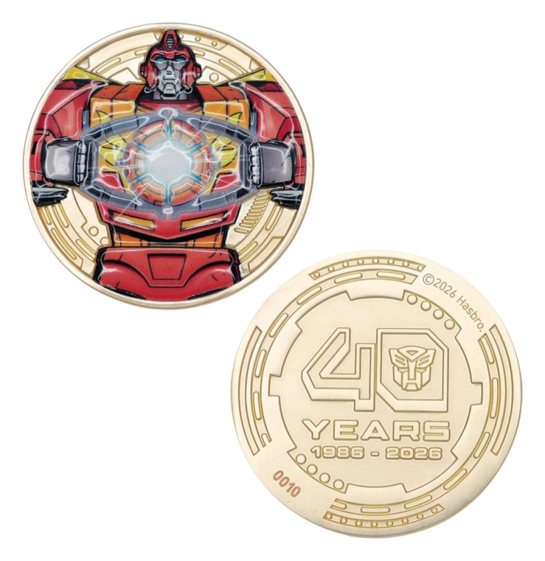 Transformers Collectable Coin The Movie 40th Anniversary Limited Edition 24k Gold Plated 3