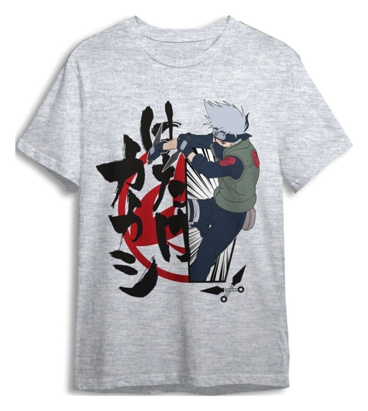 Naruto T-Shirt Kakashi Grey Size S 1