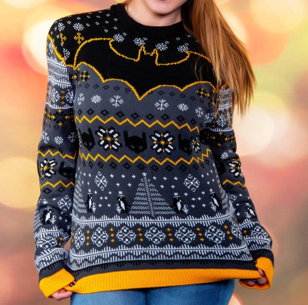 Batman Christmas Sweater Penguin Size M 1