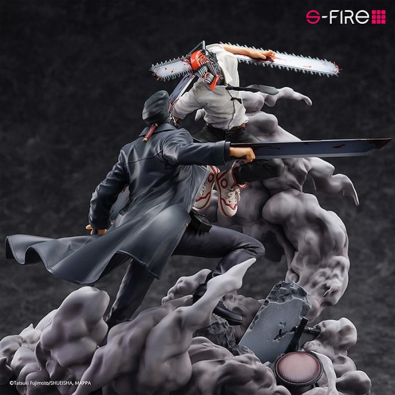 Chainsaw Man Statue Super Situation Figure Chainsaw Man vs. Samurai Sword 26 cm 5
