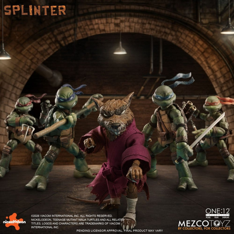 Teenage Mutant Ninja Turtles One:12 Collective Action Figure 1/12 Splinter 17 cm 2