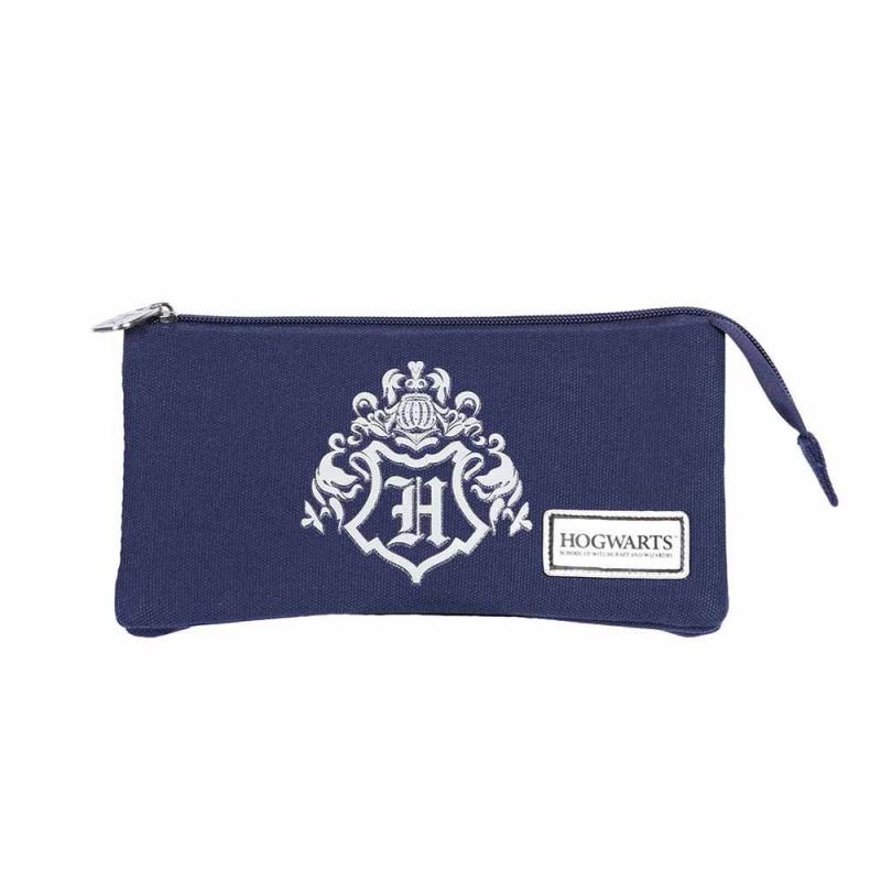 Harry Potter Pencil Case Hogwarts Logo Blue