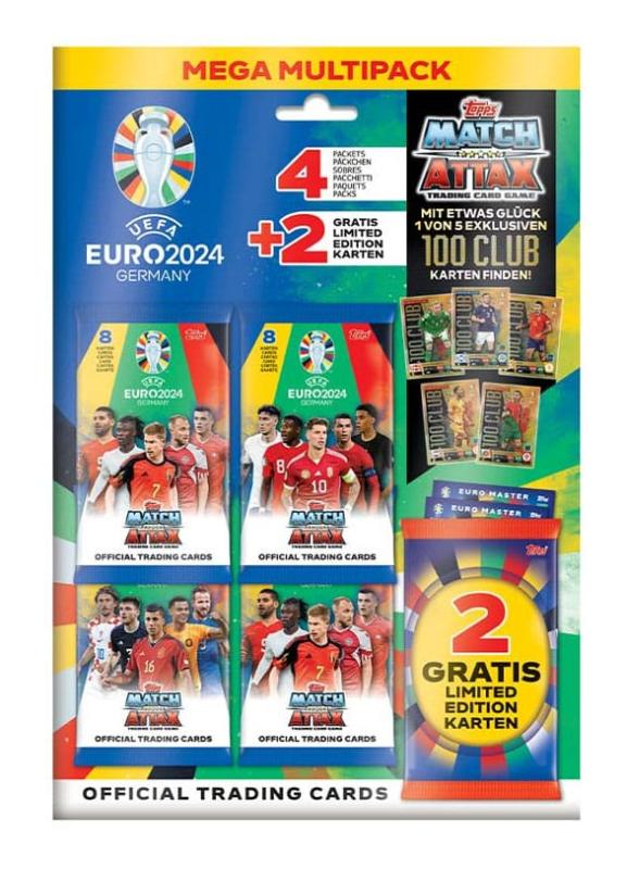 UEFA EURO 2024 Trading Cards 100 Club Mega Multipack *German Edition*