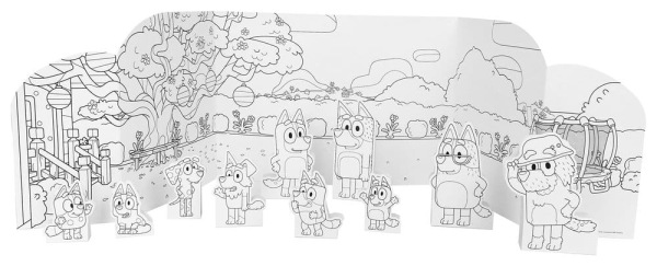 Bluey Colouring and Play World Set 1