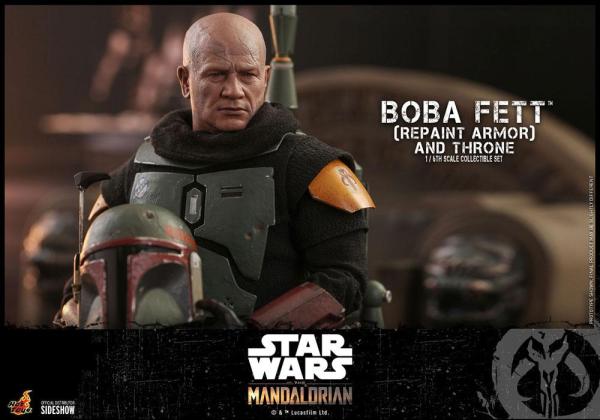 Star Wars The Mandalorian Action Figure 1/6 Boba Fett (Repaint Armor) and Throne 30 cm 13