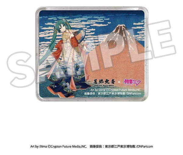 Katsushika Hokusai x Hatsune Miku 3D Magnet Thirty-six Views of Mount Fuji Fine Wind, Clear Morning 1