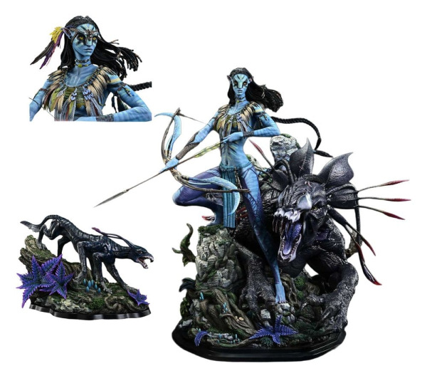 Avatar (Film) Real Elite Masterline Series Statue 1/4 Neytiri & Thanator Deluxe Bonus Version 75 cm