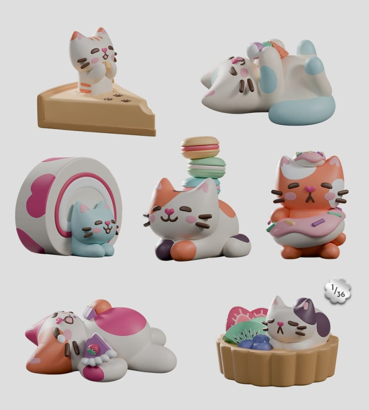 Bake Me a Cat Mini Figures S1 7 cm Blind Box Display (6)