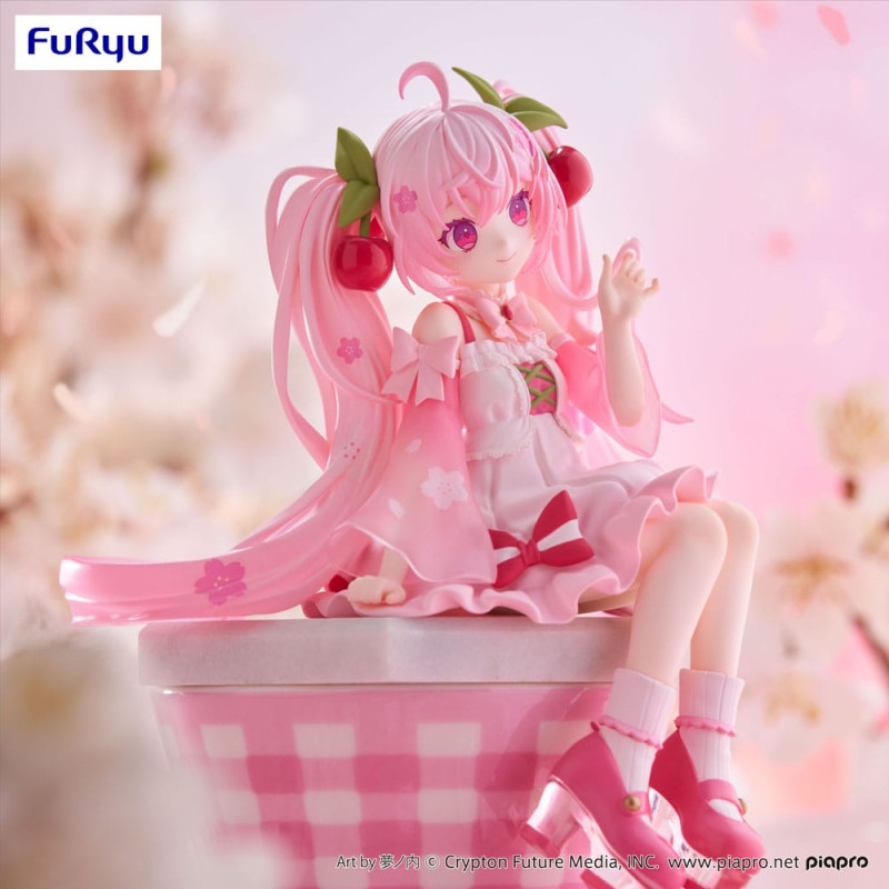 Hatsune Miku Noodle Stopper PVC Statue Sakura Miku 2025 14 cm 3