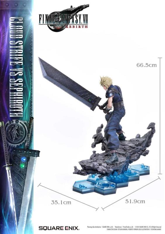 Final Fantasy VII Rebirth Statues 2-Pack 1/4 Cloud Strife vs Sephiroth 69 cm 8