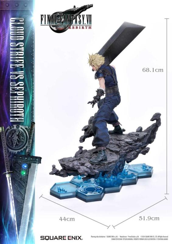 Final Fantasy VII Rebirth Statues 2-Pack 1/4 Cloud Strife vs Sephiroth 69 cm 7