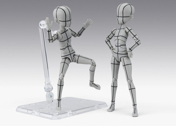 S.H.Figuarts Action Figure Body-Kun -Ken Sugimori- Edition -Wireframe- (Gray Color Ver.) 13 cm 5