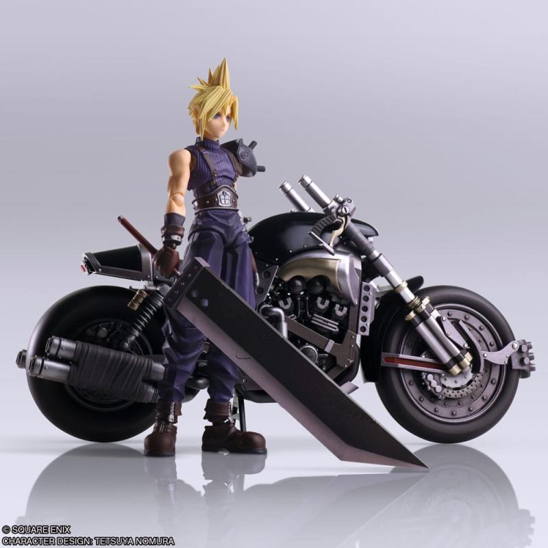 Final Fantasy VII Bring Arts Action Figure and vehicle Cloud Strife & Hardy-Daytona 15 cm 4