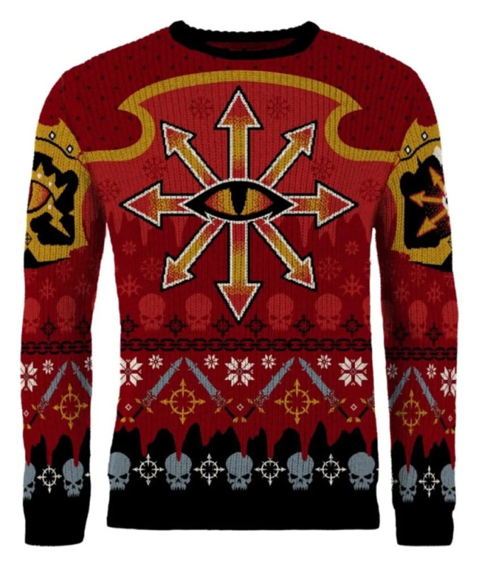 Warhammer 40,000 Christmas Sweater Chaos Size XXL 4