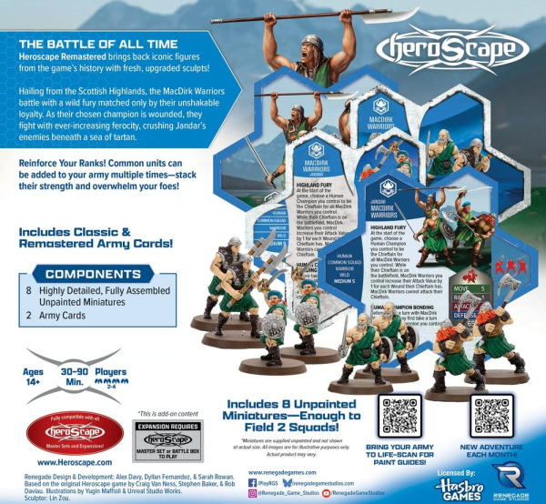 Heroscape Board Game Army Expansion MacDirk Warriors Remastered *English Version* 1