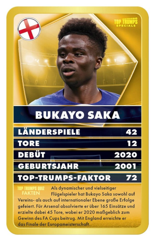 World Football Stars 6 Card Game Top Trumps *German Version* 2
