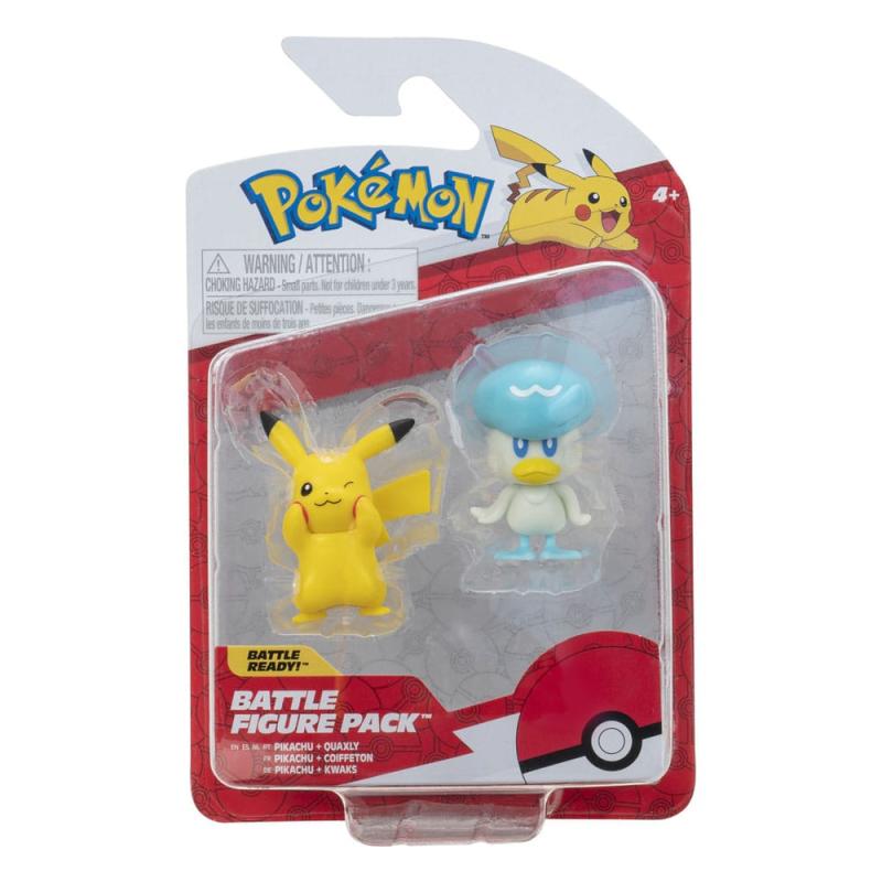 Pokémon Gen IX Battle Figure Pack Mini Figure 2-Pack Pikachu & Quaxly 5 cm