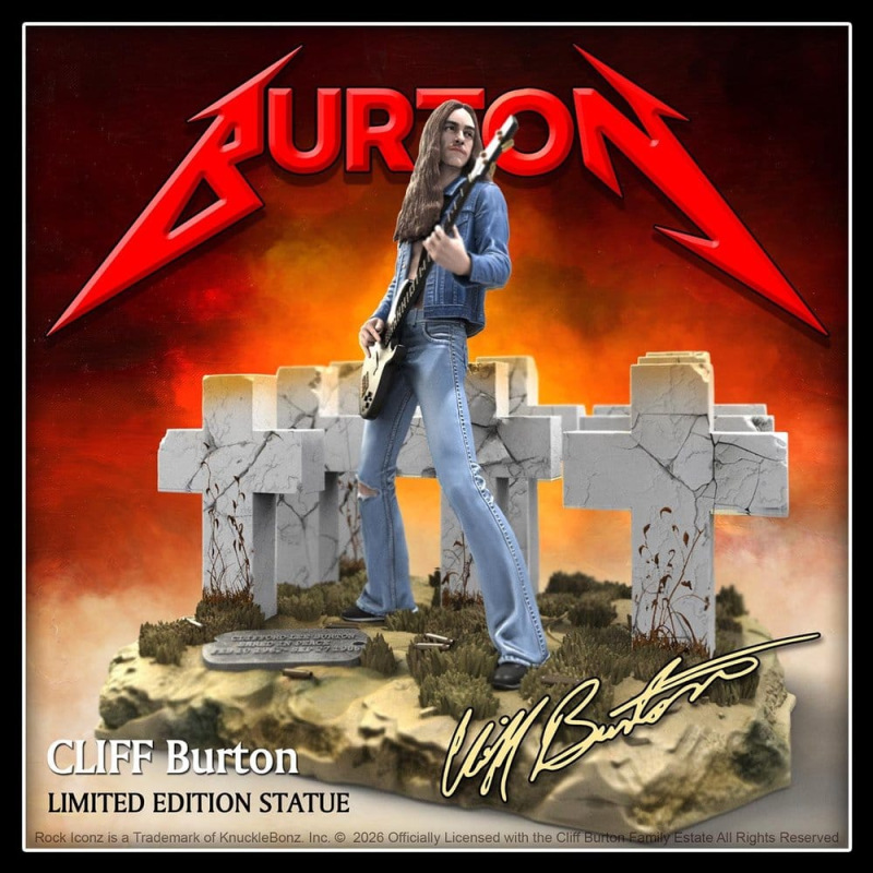 Metallica Rock Iconz Figure Cliff Burton III 21 cm 6