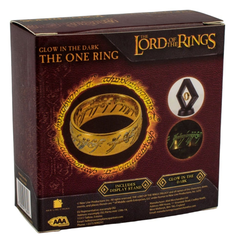 Lord of the Rings Replica One Ring Glow in the Dark 10