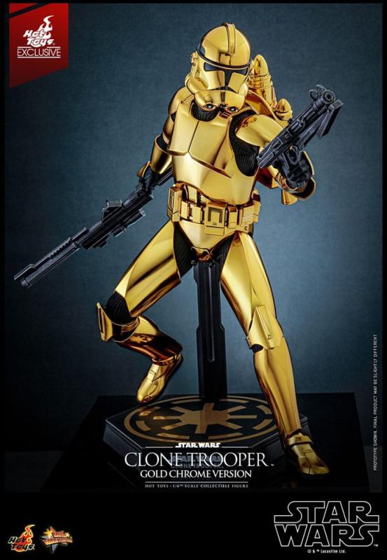 Star Wars Action Figure 1/6 Clone Trooper (Gold Chrome Version) Exclusive 30 cm 6