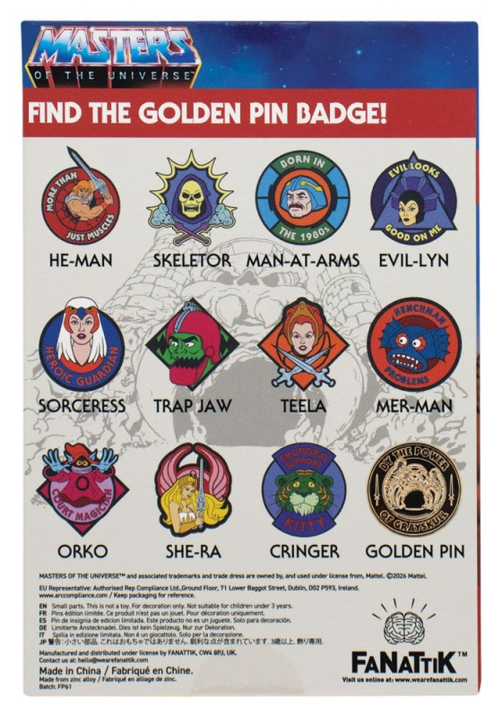 Masters of the Universe Mystery Pin Badges Blind Box Display (12) 11