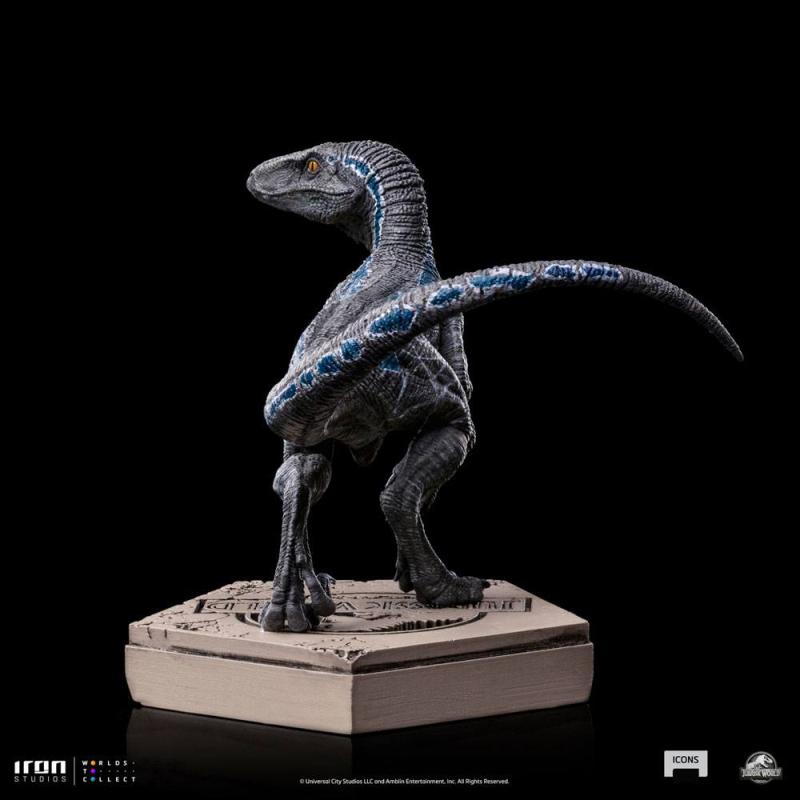 Jurassic World Icons Statue Velociraptor B Blue 7 cm 2