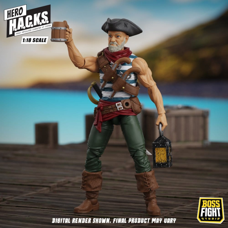 Hero H.A.C.K.S. Core Action Figure 1/18 Heroes and Villains Wave 1 Daniel Wright: Pirate Quartermast 6