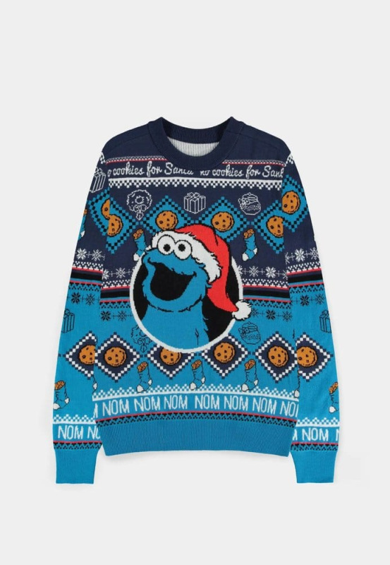 Sesame Street Christmas Sweater Cookie Monster Size S 2