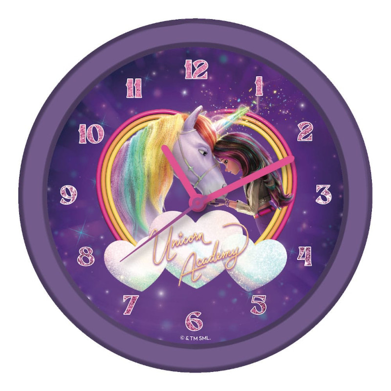 Unicorn Academy Wall Clock Glow in the Dark
