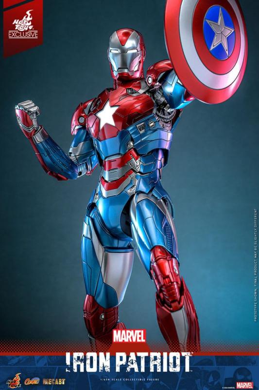 Marvel Comic Diecast Masterpiece Action Figure 1/6 Iron Patriot Hot Toys Exclusive 32 cm 3