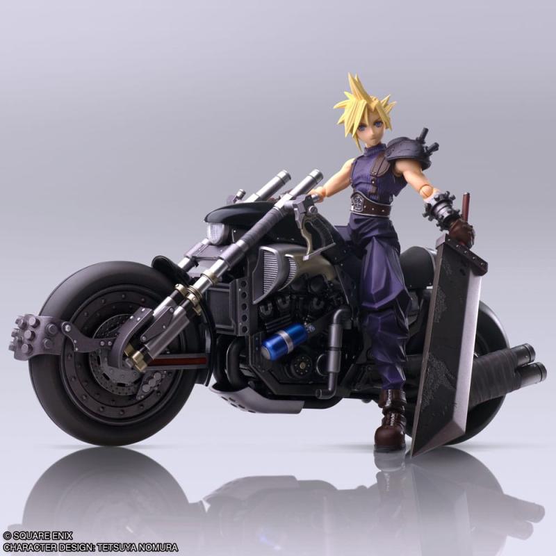 Final Fantasy VII Bring Arts Action Figure and vehicle Cloud Strife & Hardy-Daytona 15 cm 1