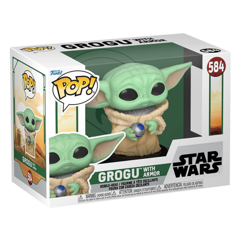 Star Wars The Book of Boba Fett POP! TV Vinyl Figure Grogu w/armor 9 cm 1
