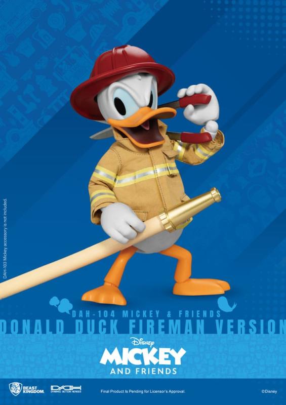 Mickey & Friends Dynamic 8ction Heroes Action Figure 1/9 Donald Duck Fireman Ver. 24 cm