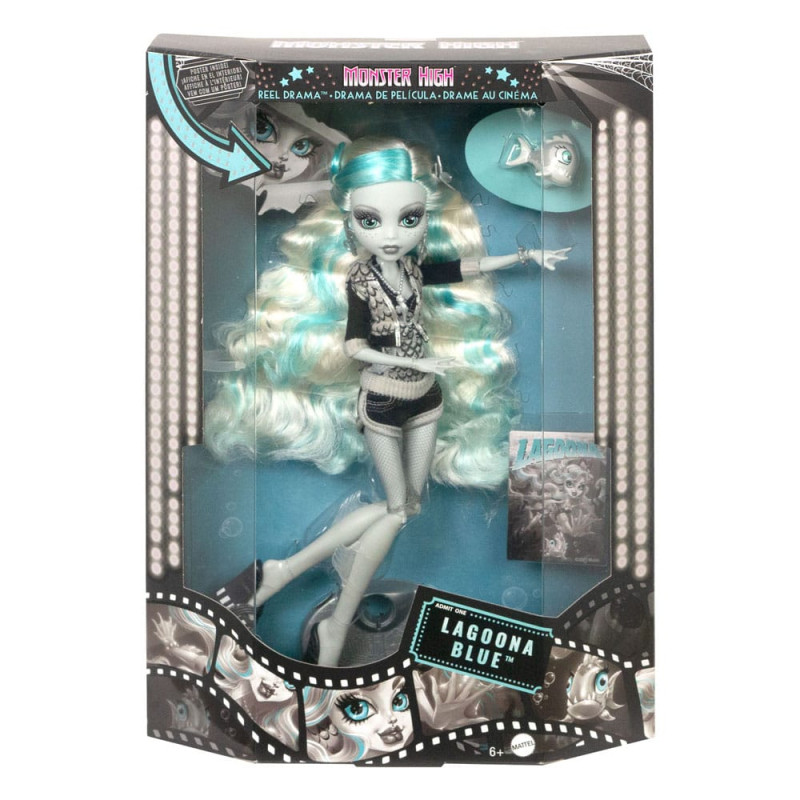 Monster High Reel Drama Doll Lagoona Blue in Black And White 1