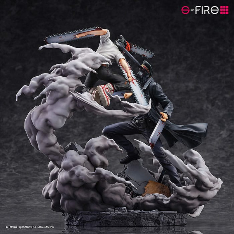 Chainsaw Man Statue Super Situation Figure Chainsaw Man vs. Samurai Sword 26 cm 3