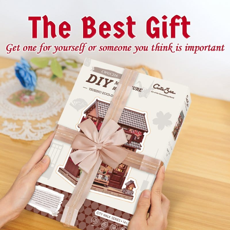 Miniature House Model Kit Tsukino Eogi-dou 19 x 14 cm 9