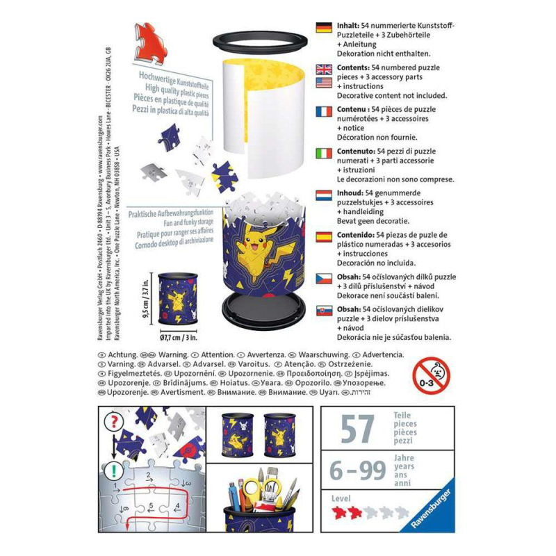 Pokémon 3D Puzzle Pencil Holder (54 pieces) 1