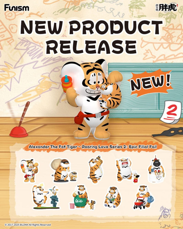 Alexander The Fat Tiger Mini Figures Roaring Love Series 2: Epic Filial Fabil7 cm Display (8)