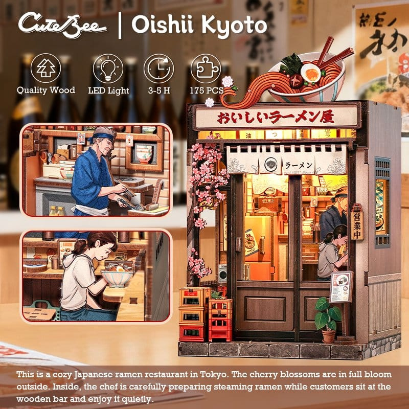 Miniature House Model Kit Oishii Kyoto 22 x 13 cm 12