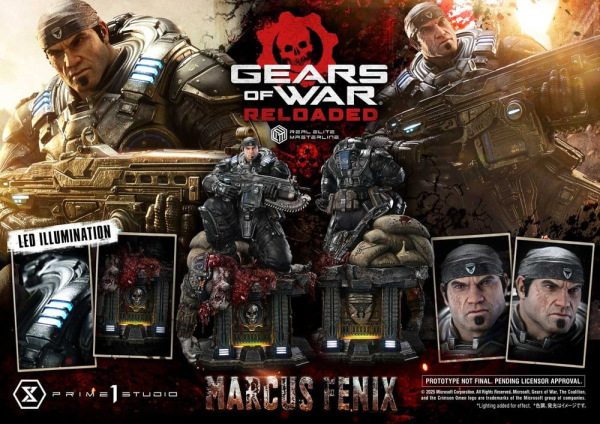 Gears of War: Reloaded Real Elite Masterline Series Statue 1/3 Marcus Fenix Ultimate Version 97 cm 4