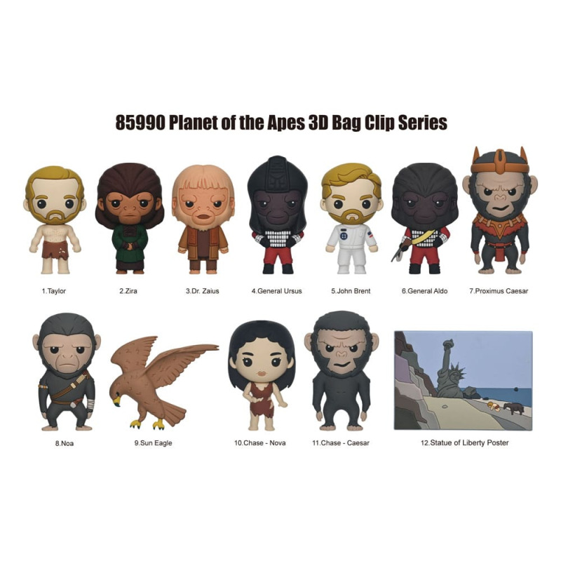 Planet of the Apes 3D Foam Bag Clips Series 1 Display (24) 1