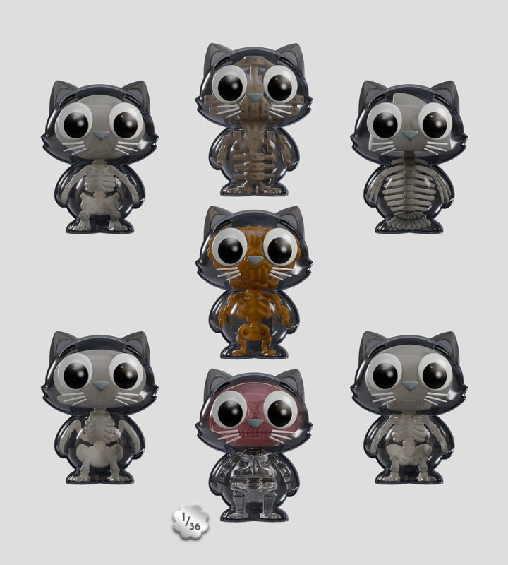 Catscans Mini Figures S2 Bare Bones 6 cm Blind Box Display (6)