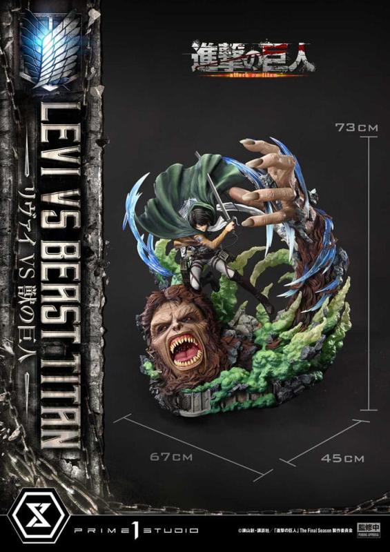 Attack on Titan Ultimate Premium Masterline Series Statue 1/4 Levi Versus Beast Titan Bonus Version