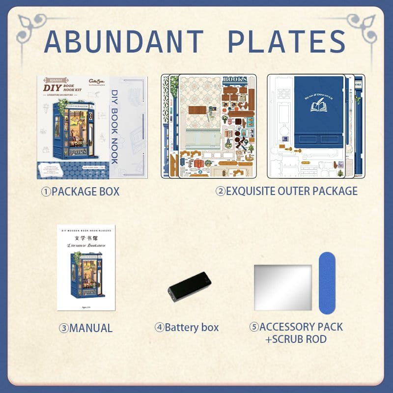 Book Nook Literature Bookstore 17 x 12 cm 2