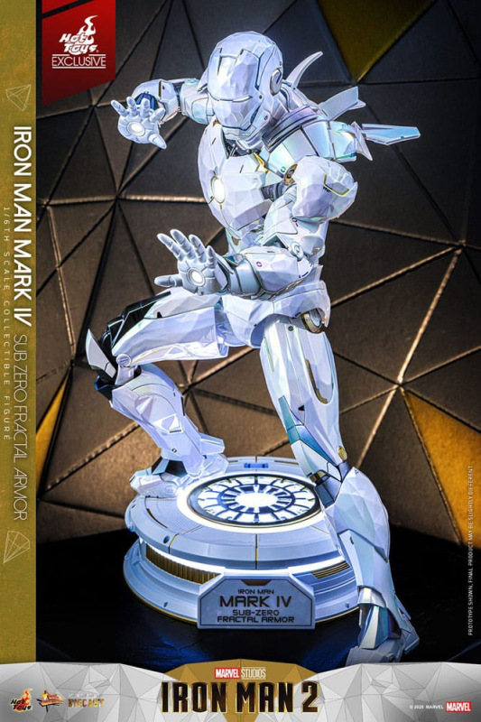 Iron Man 2 Movie Masterpiece Diecast Action Figure 1/6 Iron Man Mark IV (Sub-Zero Fractal Armor) Hot 9