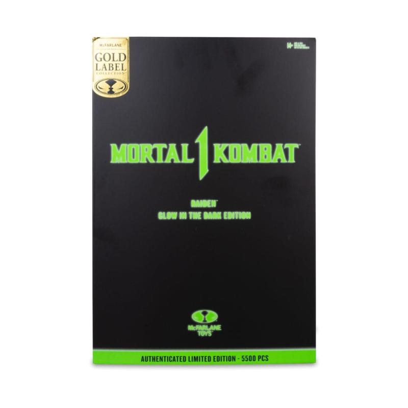 Mortal Kombat Action Figure Glow in the Dark Edition Raiden (Gold Label) 18 cm 7