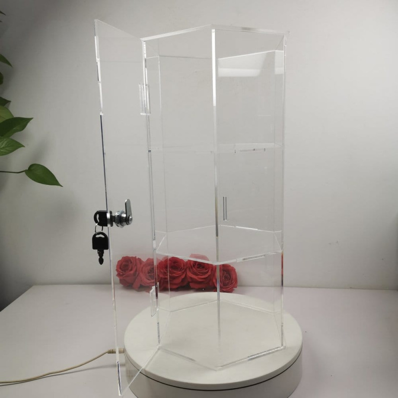 Evoretro 3-Tier Locking Acrylic Hexagon Display Tower 4