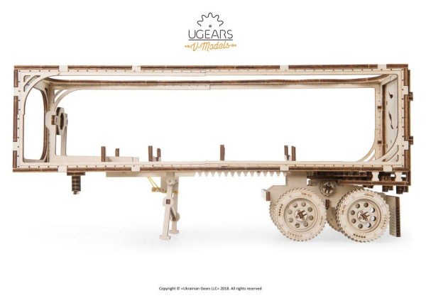 Ugears 3D Wooden Puzzle Trailer for Heavy Boy Truck VM-03 13