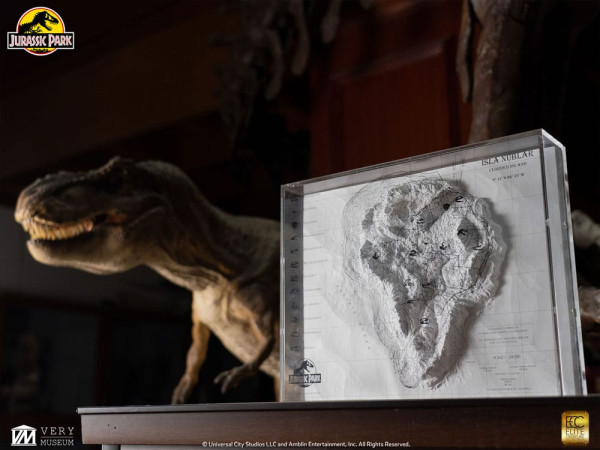Jurassic Park Topographic Map Isla Nublar 9