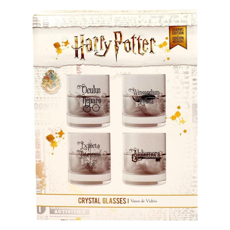 Harry Potter Crystal Glasses 4-Pack Spells